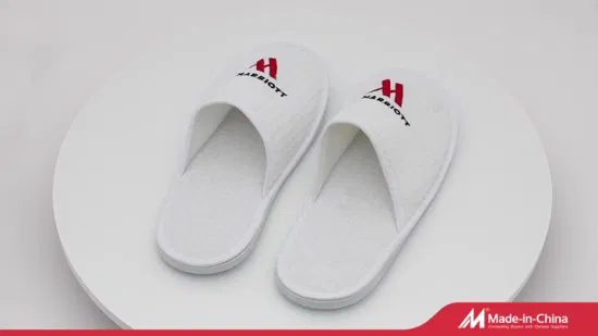 China Manufacturer Velour Terry Cloth Fabric Disposable Slippers Hotel